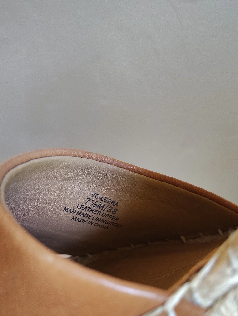 Vince Camuto Leera Espadrille Wedge Sandal Size 7.5 Tan